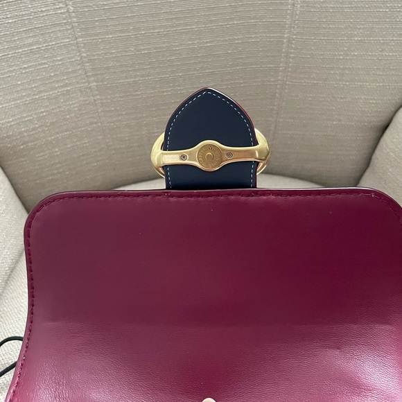 Coach Riley Top Handle 22 bag In Signature Chambray Denim Multi New - Picture 11 of 15